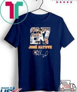 Houston astros jose altuve 27 signature Gift T-Shirt