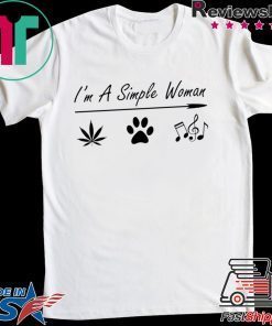 I’m a simple woman Cannabis Dog and Music Gift T-Shirt
