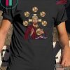 Jesus Messi Six Golden Ball Signature Offcial T-Shirt