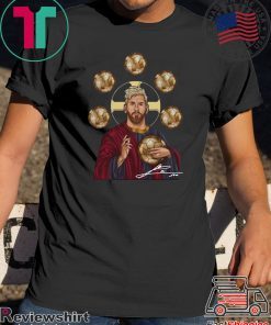 Jesus Messi Six Golden Ball Signature Offcial T-Shirt