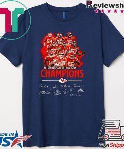 Kansas City Chiefs players 2019 afc west division champions signatures Gift T-Shirts