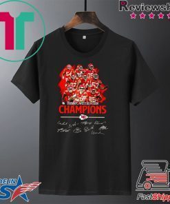 Kansas City Chiefs players 2019 afc west division champions signatures Gift T-Shirts