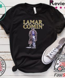 Lamar Comin Tee Shirts Lamar Jackson Baltimore Ravens