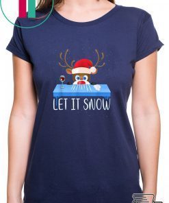 Let It Snow Reindeer Santa Cocaine Gift T-Shirt