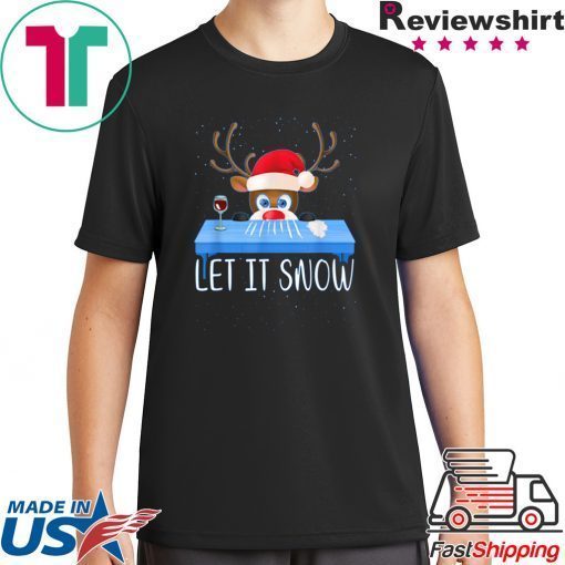 Let It Snow Reindeer Santa Cocaine Gift T-Shirt