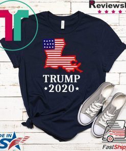 Louisiana For Donald Trump 2020 GOP LA State Map Shirt