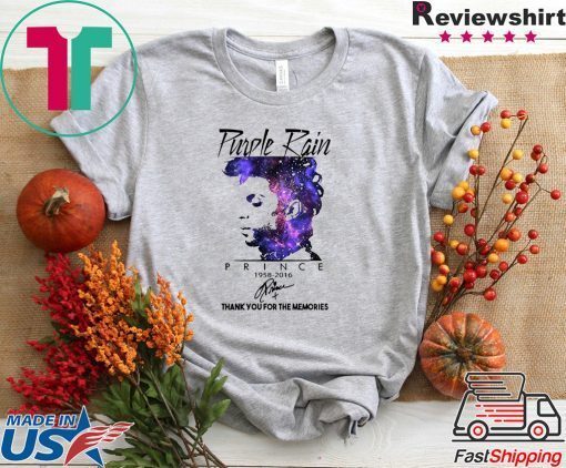 Purple Rain Prince 1958-2016 Thank You For The Memories Signature Gift T-Shirts