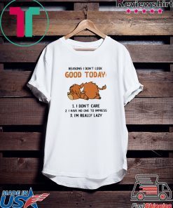 Reasons I Don’t Look Good Today I Don’t Care I Have No One To Impress And I’m Really Lazy Gift T-Shirt