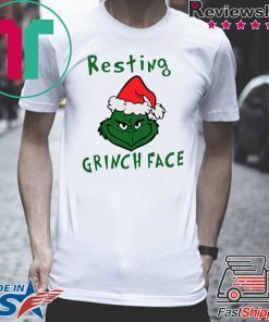 Resting Grinch Face With Santa Hat Gift T-Shirt