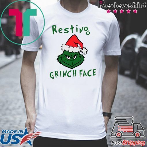 Resting Grinch Face With Santa Hat Gift T-Shirt