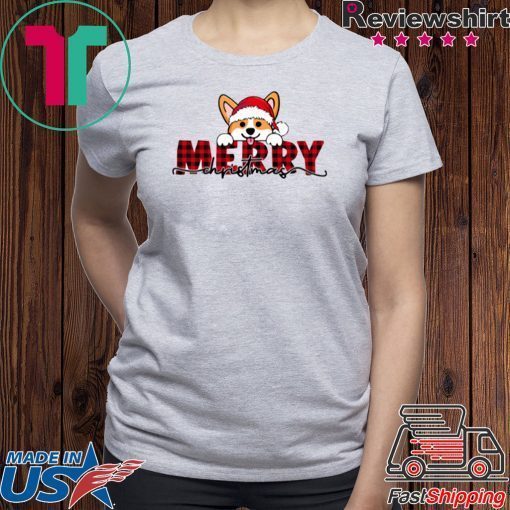 Santa Corgi Merry Christmas Gift T-Shirt