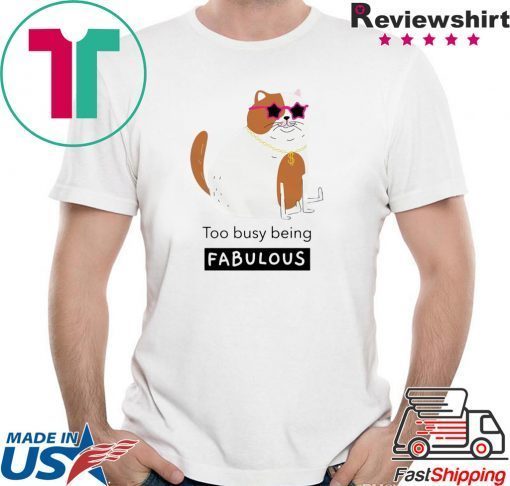 Smiling cat too busy being fabulous Gift T-Shirt