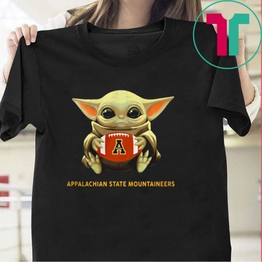 Star Wars Baby Yoda hug Appalachian State Mountaineers Gift T-Shirt