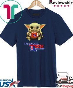 Star Wars Baby Yoda hug Louisiana Tech Bulldogs Gift T-Shirt