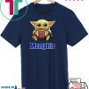 Star Wars Baby Yoda hug Memphis Tigers Gift T-Shirt