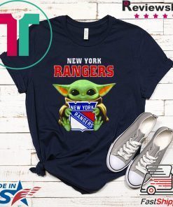 Star Wars Baby Yoda hug New York Rangers Gift T-Shirt