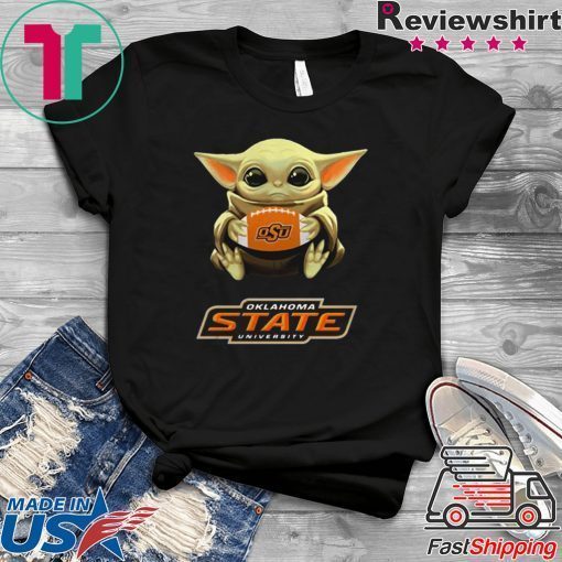 Star Wars Baby Yoda hug Oklahoma State University Gift T-Shirt