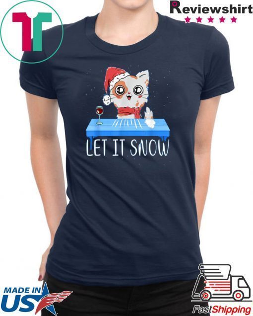 Walmart Cocaine Santa Cat Kitten Let It Snow Shirts