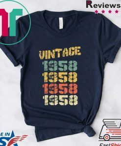 1958 Vintage 62nd Birthday Gift T-Shirt