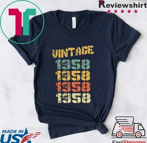 1958 Vintage 62nd Birthday Gift T-Shirt