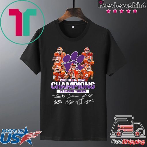 2019 Fiesta Bowl Champions Clemson Tigers Signature Gift T-Shirts