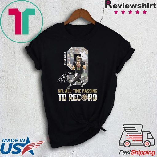 9 drew brees nfl all-time passing to record signature 2020 T-Shirt