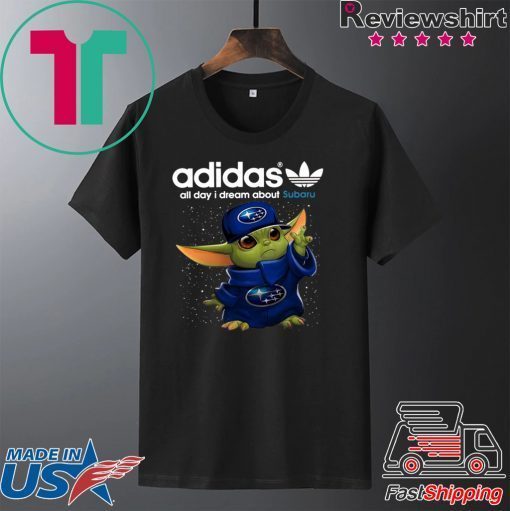 Adidas All Day I Dream About Subaru Baby Yoda Gift T-Shirt