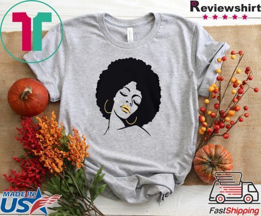 Afro Diva Black Girl Magic Lips Natural Melanin Gift T-Shirts