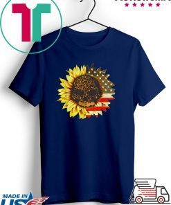 American Sunflower Skull Gift T-Shirt