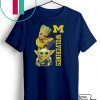 Baby Yoda And Baby Groot Hug Wolverines Gift T-Shirts