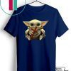 Baby Yoda Hug Cross Gift T-Shirts