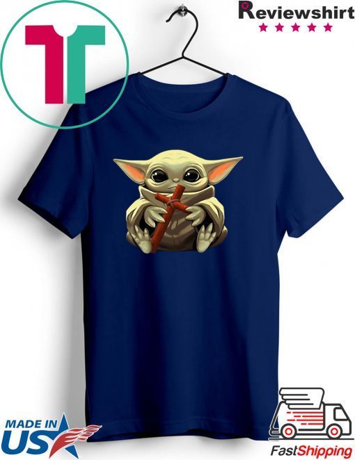 Baby Yoda Hug Cross Gift T-Shirts