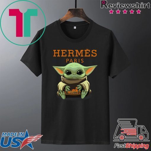 Baby Yoda Hug Hermes Paris Gift T-Shirts