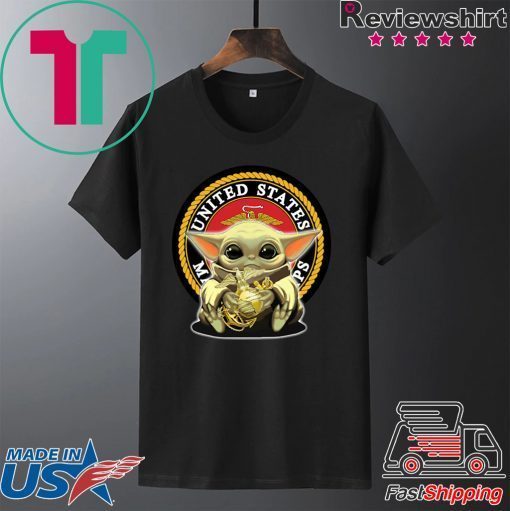 Baby Yoda Hug United States Marine Corps Gift T-Shirts