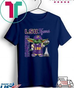 Baby Yoda Lsu Tigers Champions Chick Fil A Peach Bowl 2019 Gift T-Shirts