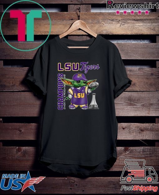 Baby Yoda Lsu Tigers Champions Chick Fil A Peach Bowl 2019 Gift T-Shirts