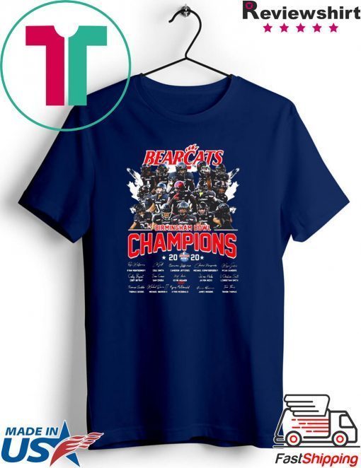 Bearcats birmingham bowl champions signature Gift T-Shirt