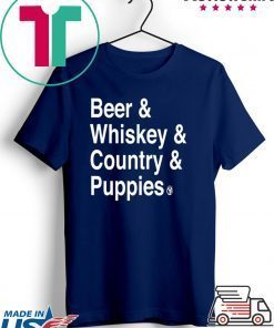 Beer Whiskey Country Puppies Gift T-Shirt