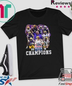 Chick - Fil - A Peach Bowl 2019 Champions Players Signatures Gift T-Shirt