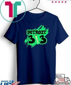 Detroit 313 Smoking Marijuana Joint Weed Motor City Gift T-Shirts