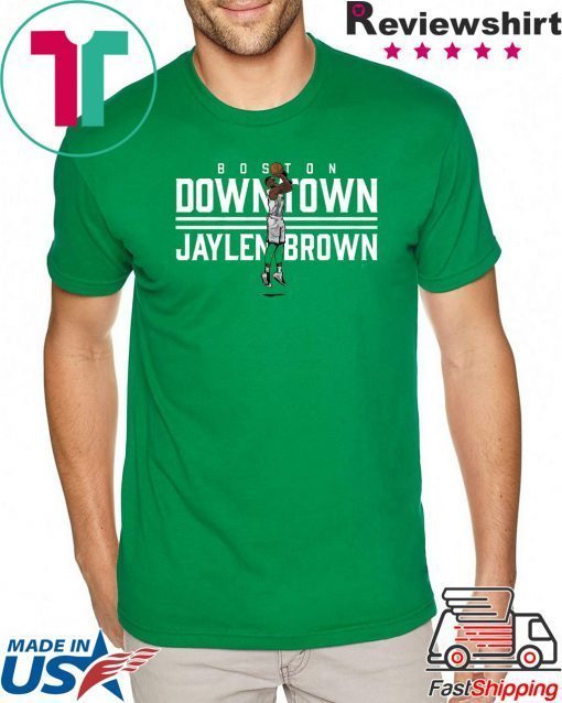 Downtown Jaylen Brown Boston Hoops Gift T-Shirt