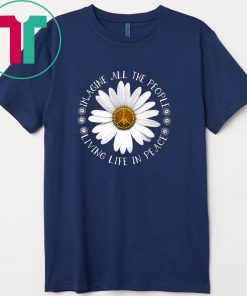 Hippie Flower imagine all the people living life in peace Gift T-Shirt