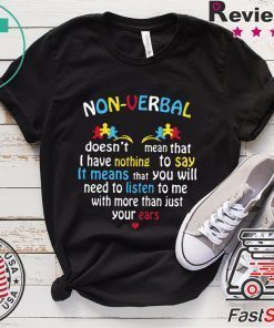 I Have Nonverbal Autism Valentine’s Day Puzzle Piece Gift T-Shirts
