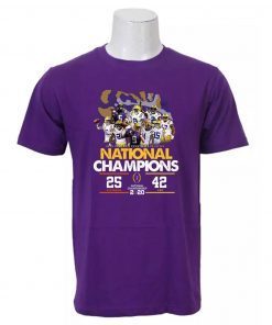 LSU National Championship 2020 Clemson 25 LSU 42 Gift T-Shirts