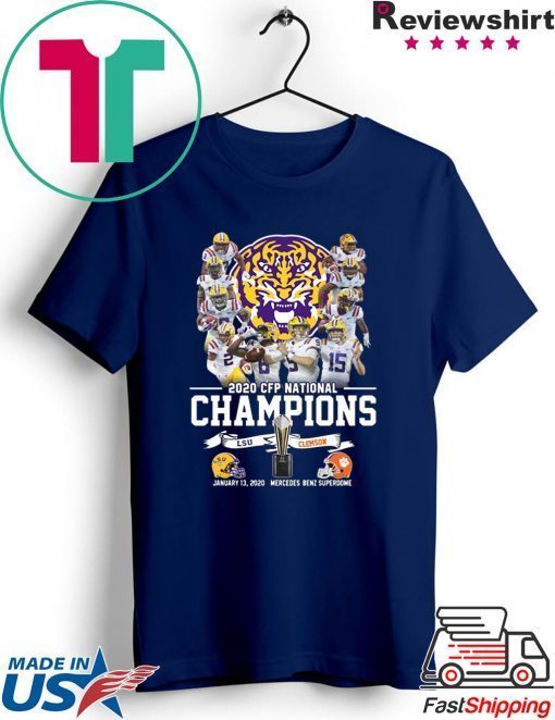 LSU Tigers 2020 CFP national championship LSU and Clemson Gift T-Shirt