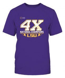 LSU Tigers 4X National Champions Gift T-Shirts