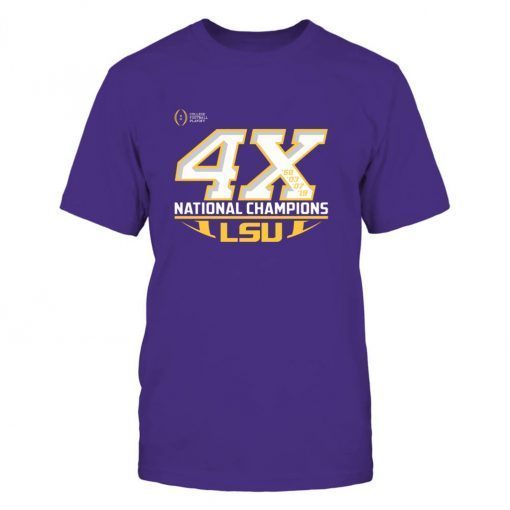 LSU Tigers 4X National Champions Gift T-Shirts