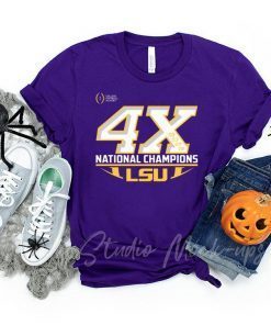 LSU Tigers 4X National Champions Gift T-Shirts