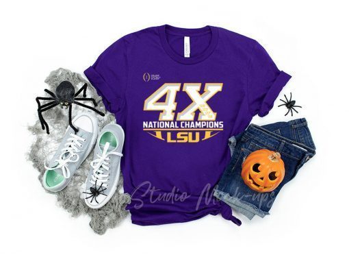 LSU Tigers 4X National Champions Gift T-Shirts