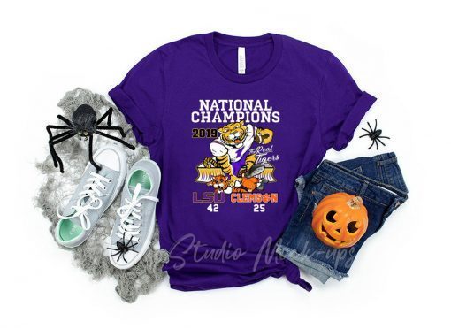 LSU Tigers College Football Playoff 2019 National Champions Gift T-Shirts